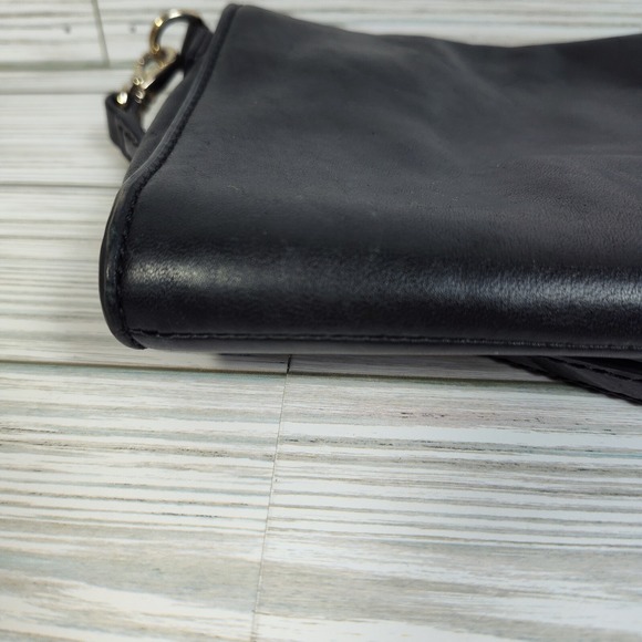 Kate Spade Small Black Leather Convertible Crossbody Handbag Purse Clutch - Picture 7 of 16